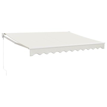 Vidaxl Ročna tenda 3 x 2,5 m Krem 100% poliester