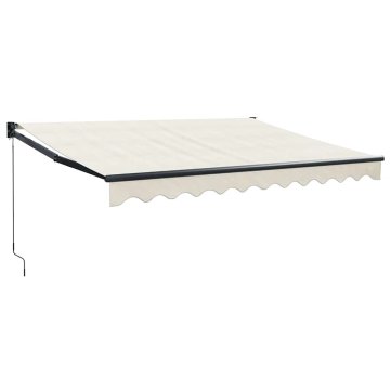 Vidaxl Ročna tenda 3 x 2,5 m Krem 100% poliester