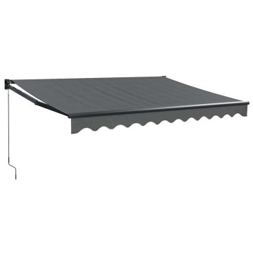 Vidaxl Ročna tenda 3 x 2,5 m Antracit 100% poliester