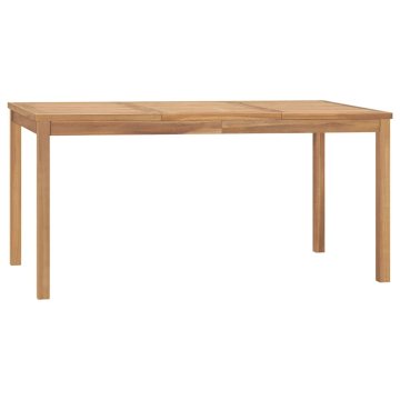 Vidaxl Vrtna jedilna miza 160x80x77 cm trdna tikovina