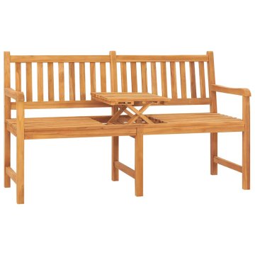 Vidaxl Vrtna klop za 3 osebe z mizico 150 cm trdna tikovina