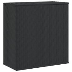 Vidaxl Vrtna škatla za blazine PE ratan 100x49x103,5 cm črna