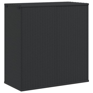 Vidaxl Vrtna škatla za blazine PE ratan 100x49x103,5 cm črna