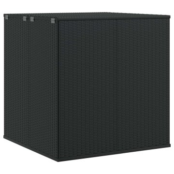 Vidaxl Vrtna škatla za blazine PE ratan 100x97,5x104 cm črna