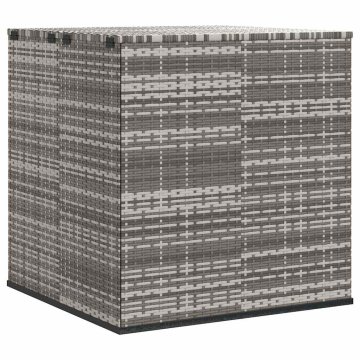 Vidaxl Vrtna škatla za blazine PE ratan 100x97,5x104 cm siva