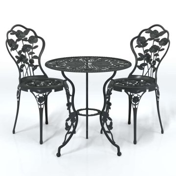 Vidaxl Bistro garnitura 3-delna liti aluminij