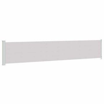 Vidaxl Zložljiva stranska tenda za teraso 117x614 cm siva