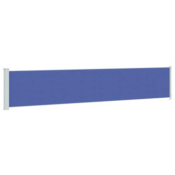 Vidaxl Zložljiva stranska tenda za teraso 117x614 cm modra