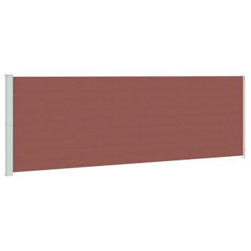 Vidaxl Zložljiva stranska tenda za teraso 200x614 cm rjava