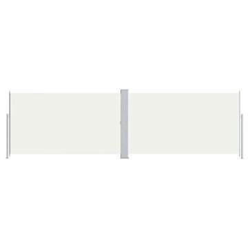 Vidaxl Zložljiva stranska tenda krem 180x600 cm