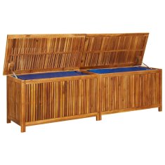 Vidaxl Vrtna škatla za shranjevanje 200x50x58 cm trden akacijev les