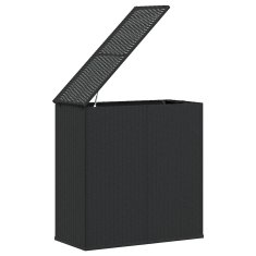 Vidaxl Vrtna škatla za blazine PE ratan 100x49x103,5 cm črna