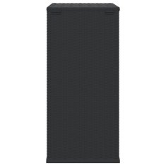 Vidaxl Vrtna škatla za blazine PE ratan 100x49x103,5 cm črna
