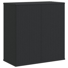 Vidaxl Vrtna škatla za blazine PE ratan 100x49x103,5 cm črna