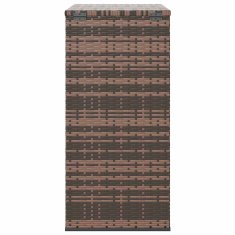 Vidaxl Vrtna škatla za blazine PE ratan 100x49x103,5 cm rjava