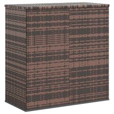 Vidaxl Vrtna škatla za blazine PE ratan 100x49x103,5 cm rjava