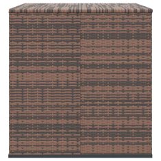 Vidaxl Vrtna škatla za blazine PE ratan 145x100x103 cm rjava