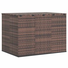 Vidaxl Vrtna škatla za blazine PE ratan 145x100x103 cm rjava