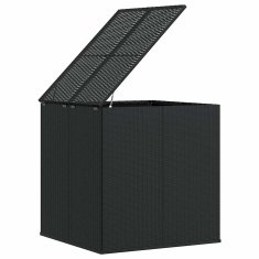 Vidaxl Vrtna škatla za blazine PE ratan 100x97,5x104 cm črna