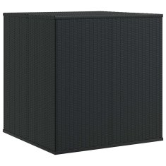 Vidaxl Vrtna škatla za blazine PE ratan 100x97,5x104 cm črna