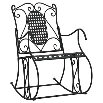 Vidaxl Gugalna klop 84 cm črno jeklo