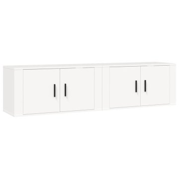 Vidaxl Stenska TV omarica 2 kosa bela 80x34,5x40 cm