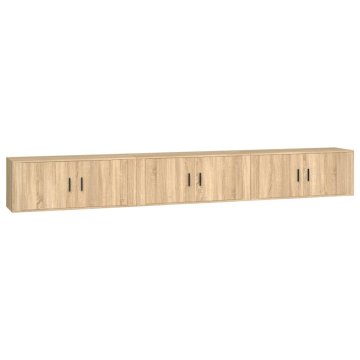 Vidaxl Stenska TV omarica 3 kosi sonoma hrast 100x34,5x40 cm