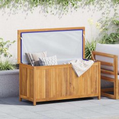 Vidaxl Vrtna škatla 114x50x58 cm trdna tikovina
