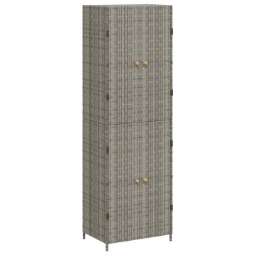 Vidaxl Vrtna omara za shranjevanje 59x40x180 cm poli ratan