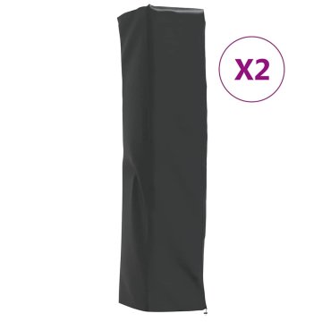 Vidaxl Prevleka za grelnik 2 kosa stožec črna 58x58x228 cm 420D oxford
