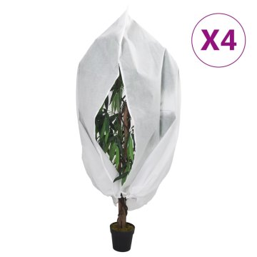 Vidaxl Koprena za rastline iz flisa z zadrgo 4 kosi 70 g/m² 2,36x2 m