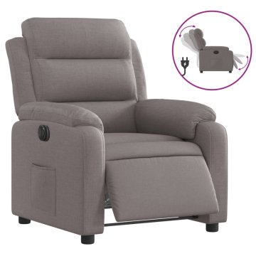 Vidaxl Električni naslanjač taupe blago