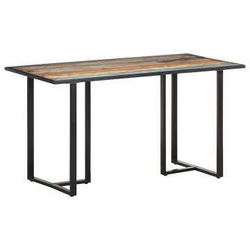 Vidaxl Jedilna miza 140 cm trden predelan les