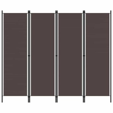 Vidaxl Paravan 4-delni rjav 200x180 cm