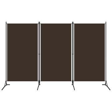 Vidaxl Paravan 3-delni rjav 260x180 cm