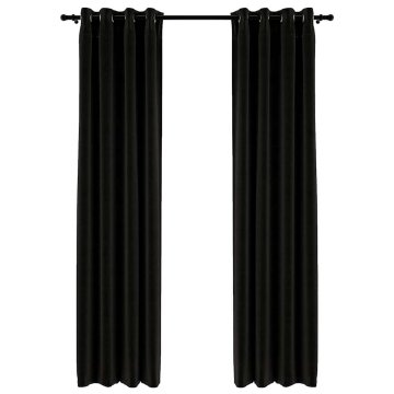 Vidaxl Zatemnitvene zavese videz platna 2 kosa antracitne 140x245 cm