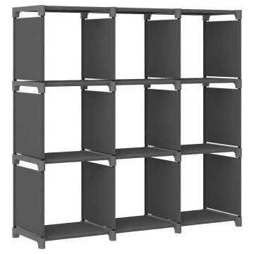 Vidaxl Regal z 9 kockastimi policami siv 103x30x107,5 cm blago
