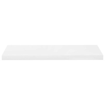 Vidaxl Lebdeče police 2 kosa visok sijaj bele 80x23,5x3,8 cm MDF
