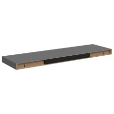 Vidaxl Stenske police 2 kosa visok sijaj sive 80x23,5x3,8 cm MDF