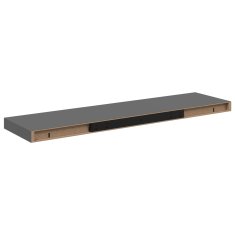 Vidaxl Stenske police 2 kosa visok sijaj sive 90x23,5x3,8 cm MDF