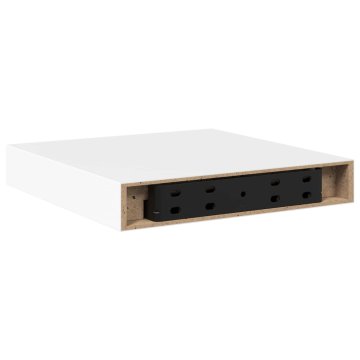 Vidaxl Stenska polica bela 23x23,5x3,8 cm MDF