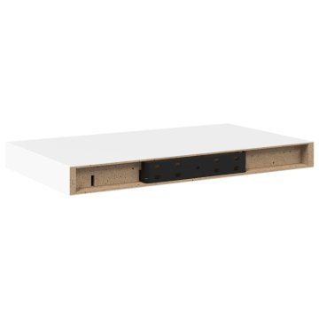 Vidaxl Stenske police 2 kosa bele 40x23,5x3,8 cm MDF