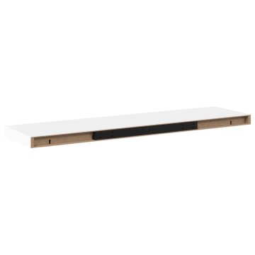 Vidaxl Stenske police 2 kosa bele 90x23,5x3,8 cm MDF