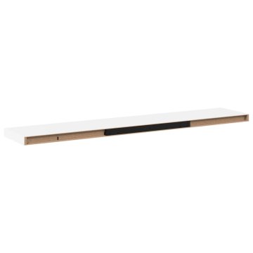 Vidaxl Stenske police 2 kosa bele 120x23,5x3,8 cm MDF
