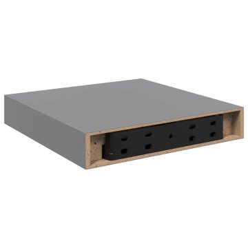 Vidaxl Stenske police 4 kosi sive 23x23,5x3,8 cm MDF