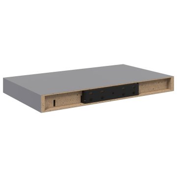 Vidaxl Stenske police 2 kosa sive 40x23,5x3,8 cm MDF
