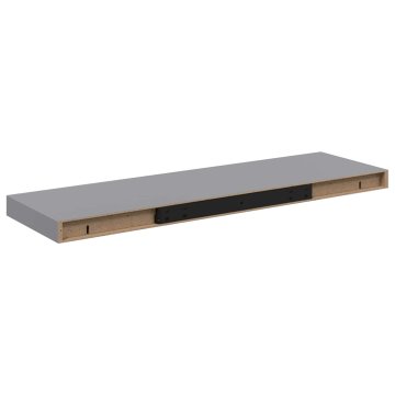 Vidaxl Stenska polica siva 80x23,5x3,8 cm MDF