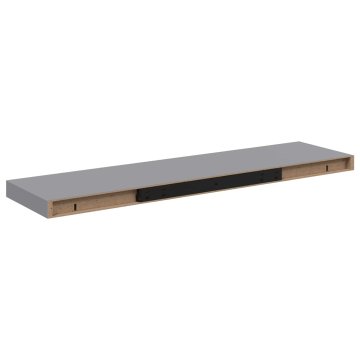 Vidaxl Stenska polica siva 90x23,5x3,8 cm MDF