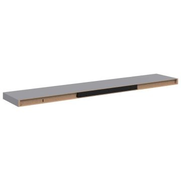 Vidaxl Stenska polica siva 120x23,5x3,8 cm MDF