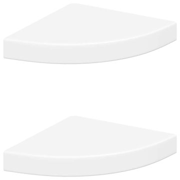 Vidaxl Kotne police 2 kosa bele 25x25x3,8 cm MDF